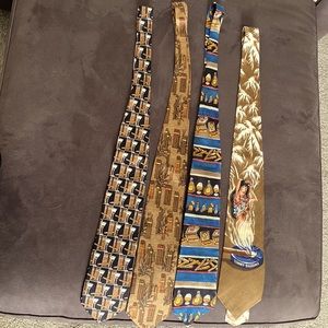 4 cigar style ties. All like new rarely worn.